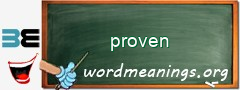 WordMeaning blackboard for proven